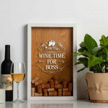 Копилка для винных пробок "Wine time for boss"